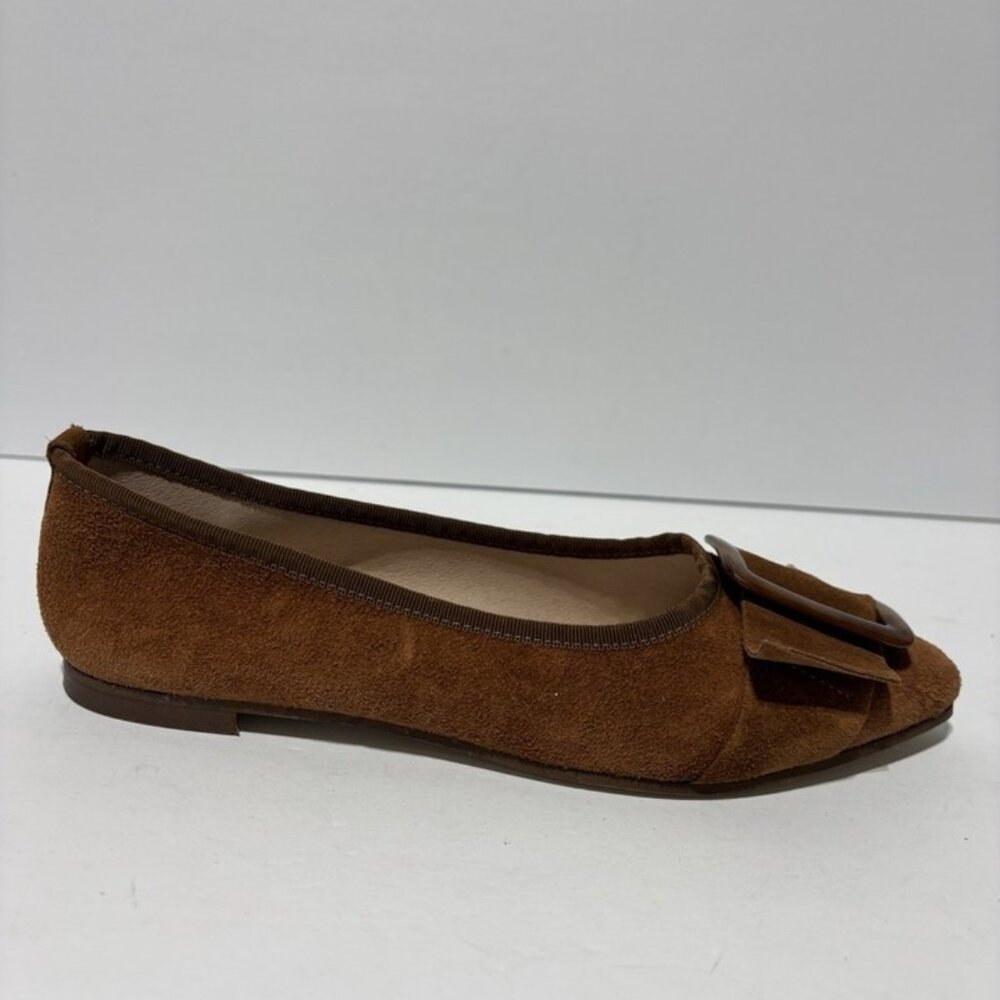 Le Matin Italy Women’s Brown Suede Flats, Size US 6.5 M, EUR 37